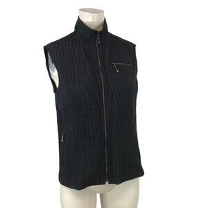 AEROS ~ WOMENS SMALL ~ BLACK TEXTURED FULL ZIP VEST